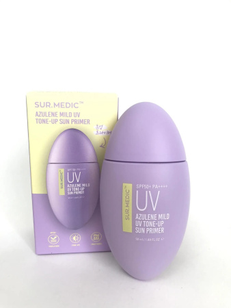 Легкий солнцезащитный праймер SUR.MEDIC+ Azulene Mild UV Tone-Up Sun Primer SPF50+ PA++++ 50мл