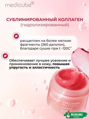  Коллагеновый крем-гель с ПДРН medicube Collagen Jelly Cream 50мл