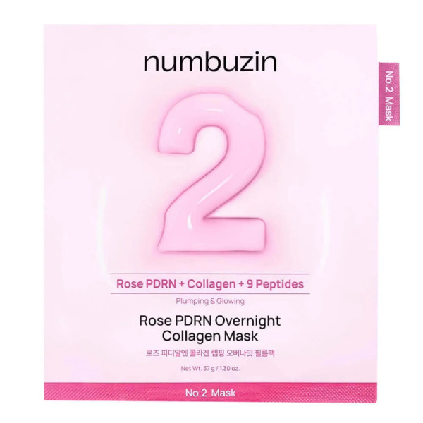 Гидрогелевая маска с ПДРН numbuzin No.2 Rose PDRN Overnight Collagen Mask 30мл