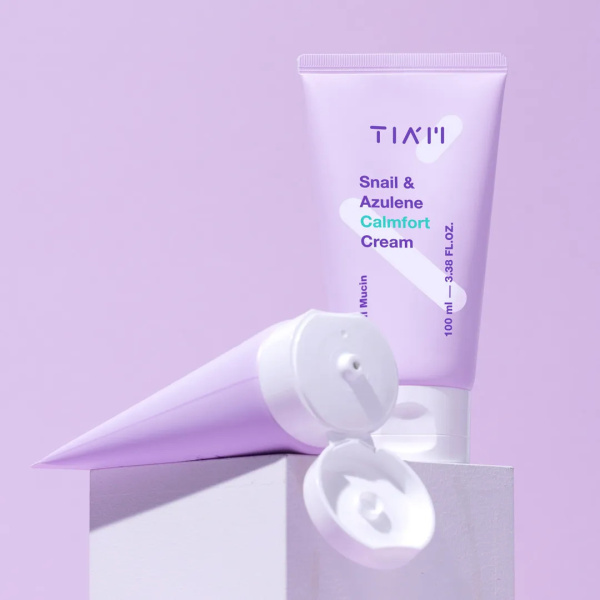 Успокаивающий крем с муцином улитки TIAM Snail & Azulene Calmfort Cream 100мл